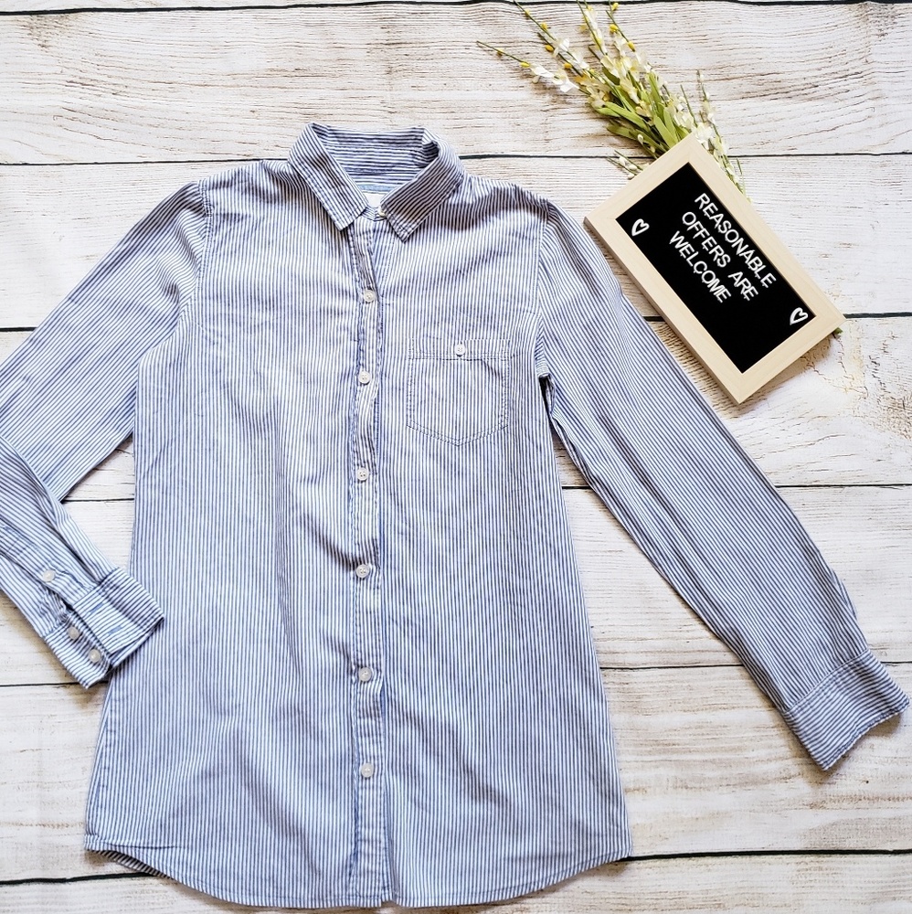 Striped button down shirt